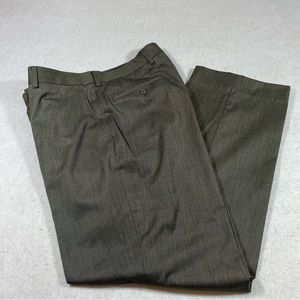 J Ferrar Dress Pants Slacks 34-30 Brown Men Flat Front Straight Leg Pocket pants